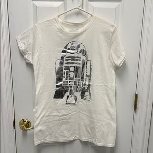 Star Wars Kids Tee - White with Silver R2-D2